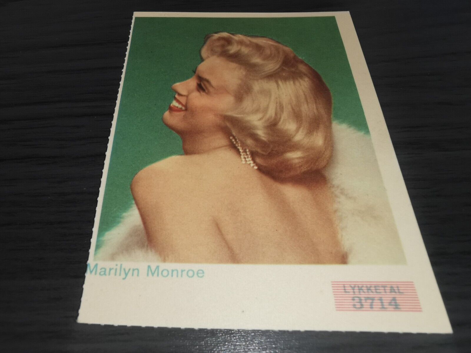 Marilyn Monroe 1963 Ekstra Bladet stjerne Grand Prix Card