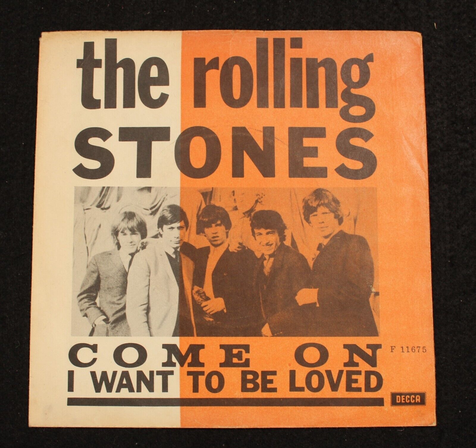 ROLLING STONES Come On World's rarest PS? Orange Danish Denmark slv. EX/EX