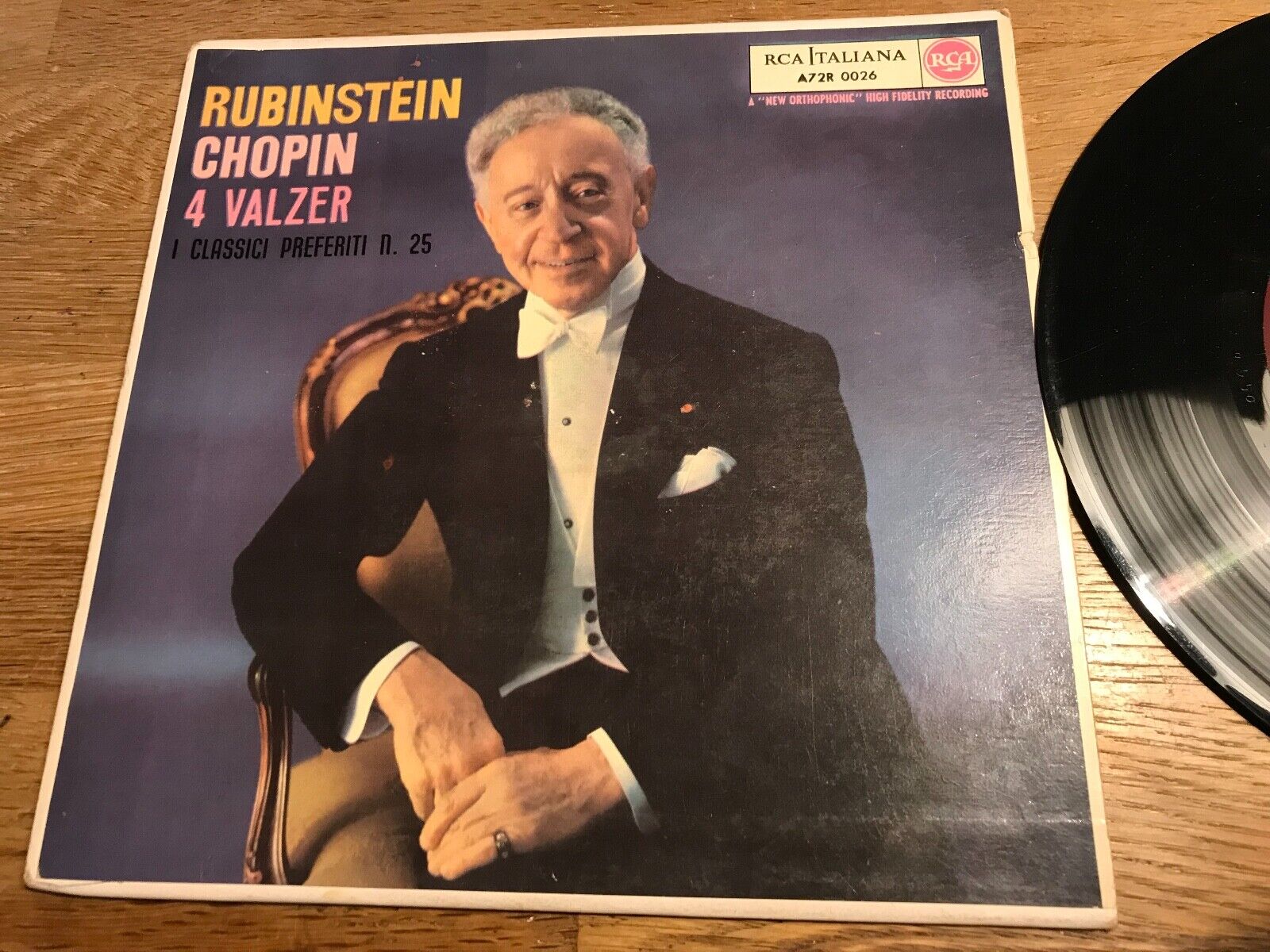 RUBINSTEIN "CHOPIN 4 VALZER" RCA ITALIANA EXTENDED PLAY MICROSOLCO ITALIAN PRESS