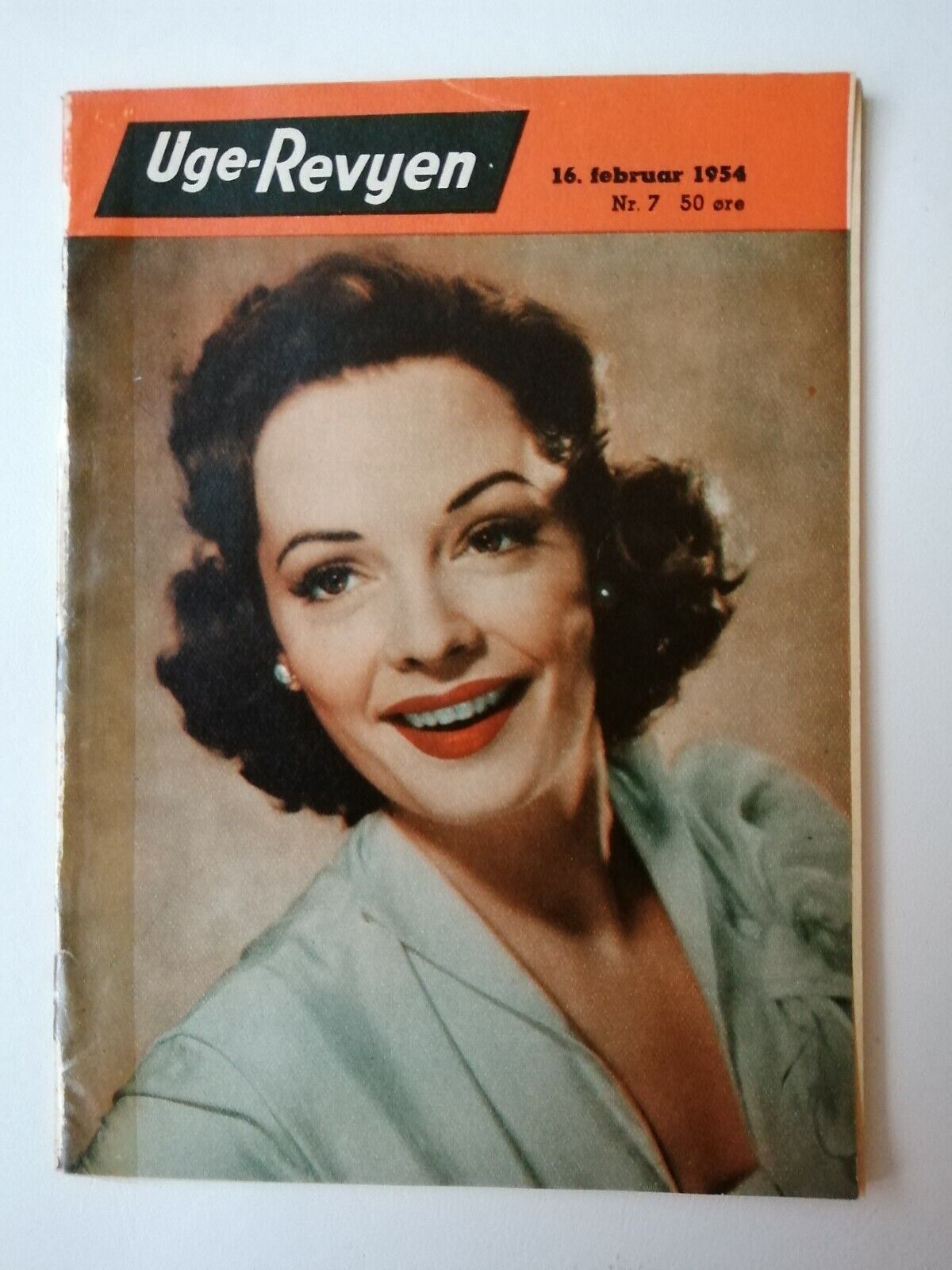 Danish magazine"Uge-Revyen" No 7 1954Jane Greer coverMany other stars