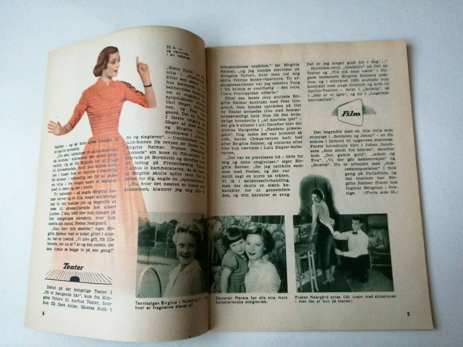 Danish magazine"Uge-Revyen" No 7 1954Jane Greer coverMany other stars