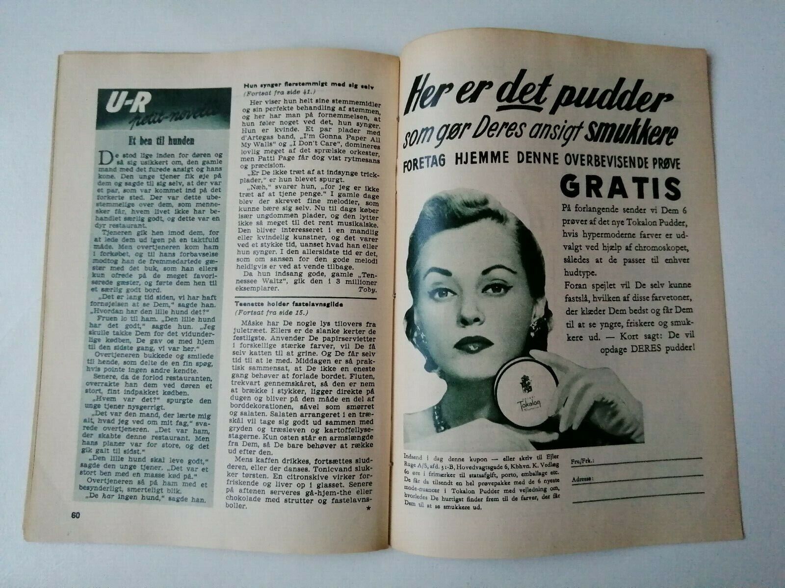 Danish magazine"Uge-Revyen" No 7 1954Jane Greer coverMany other stars