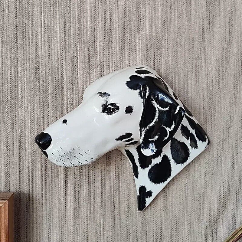 1930s Rare Vintage Crown Devon Dalmatian Plaque Wall Decor Nine Champion Dogs