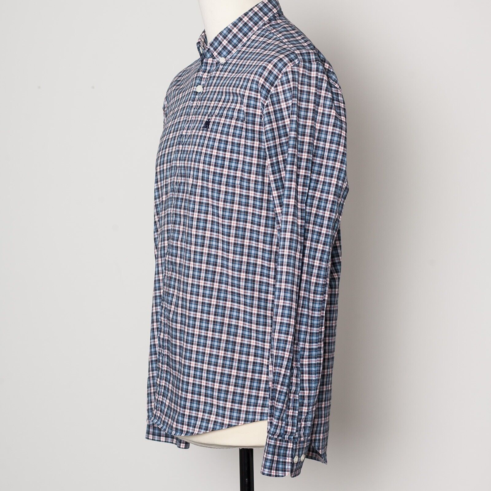 BARACUTA Checkered Casual Button Down Shirt Size L