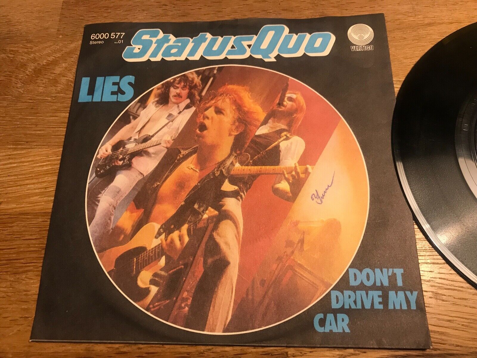 STATUS QUO "LIES / DON´T DRIVE MY CAR" 1980 VERTIGO RECORDS WEST GERMAN PRESSING