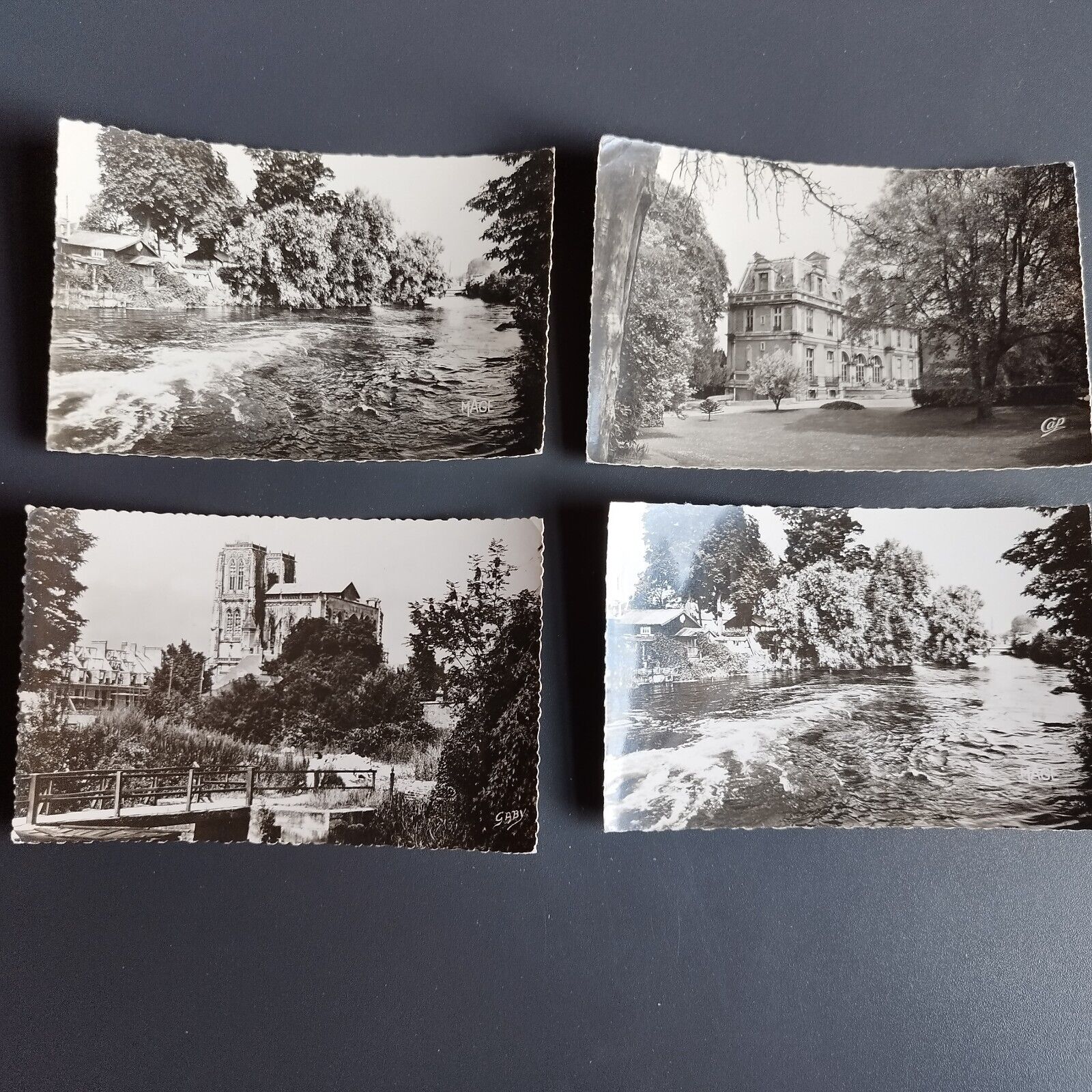 France 4 postcards of ABBEVILLE  Somme 1950s