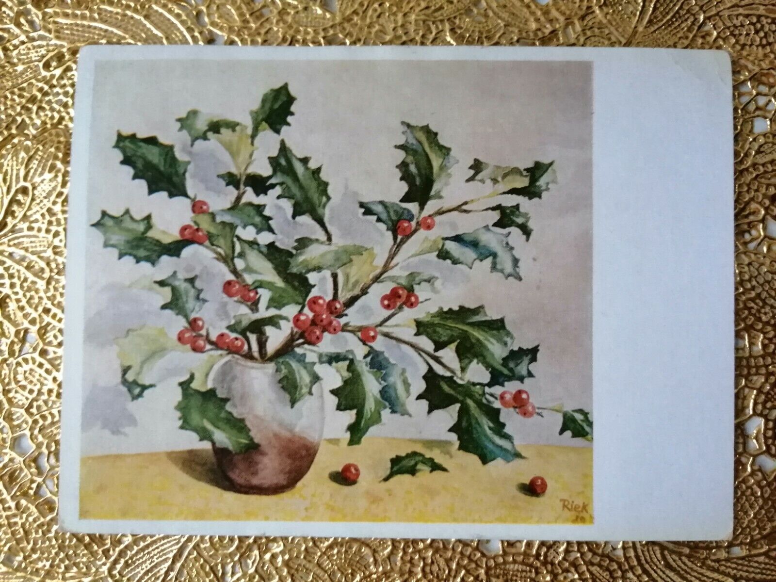 Vintage and collectible Danish Christmas card Posted  in 1959 ( No 11 L )