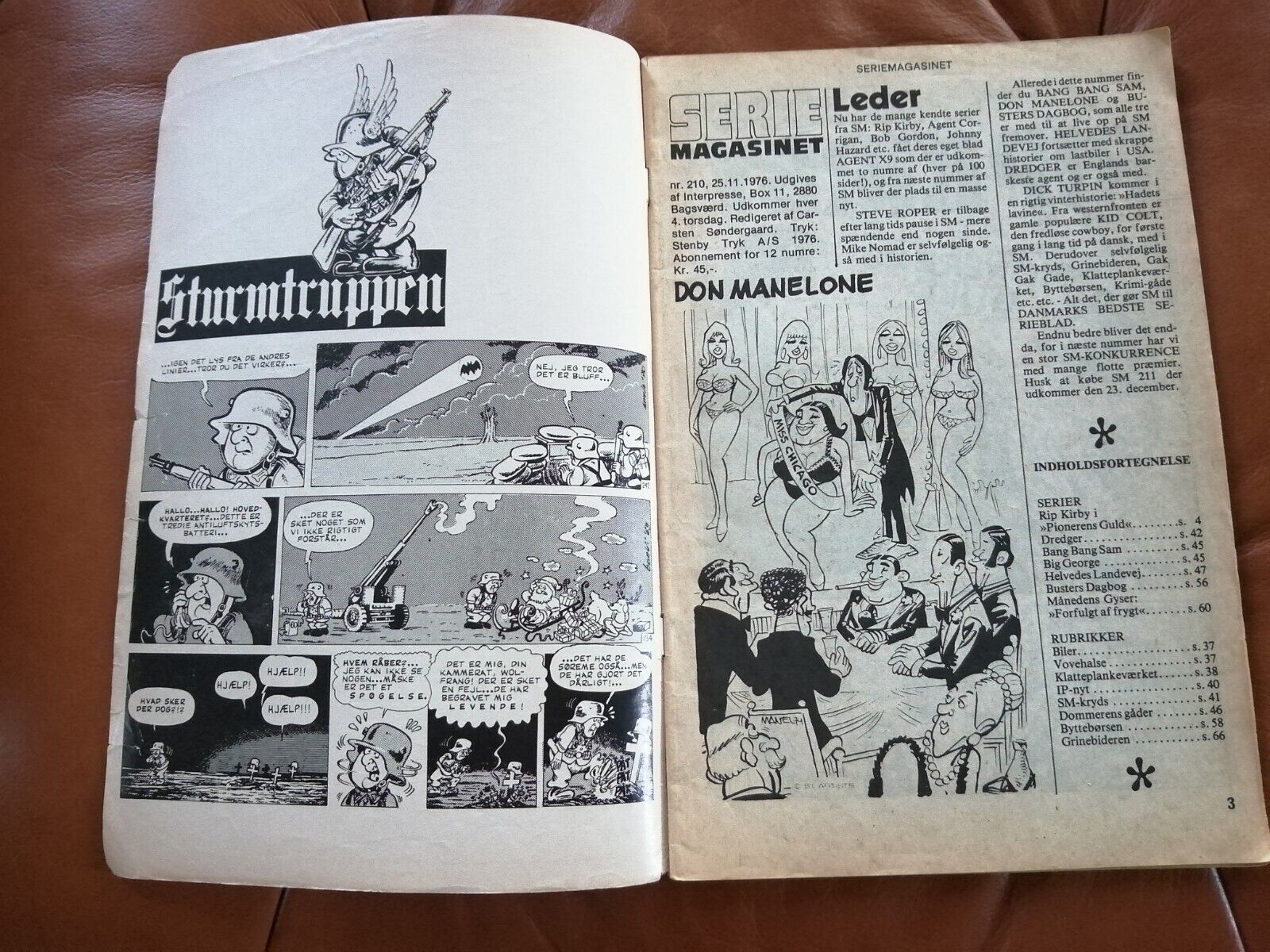 Danish comic magazineRIP KIRBY Serie Magasinet no 210 from 1976