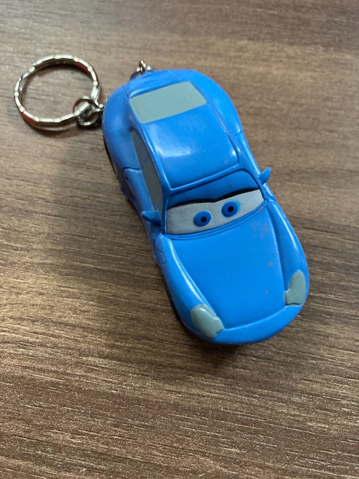 Vintage Blue Sports Car Keychain - Retro Collectible