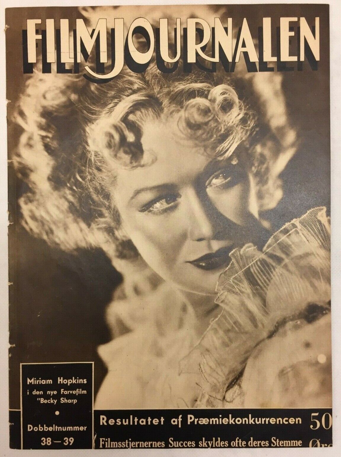 Miriam Hopkins Complete Antique Vintage Danish Magazine 1935 Filmjournalen