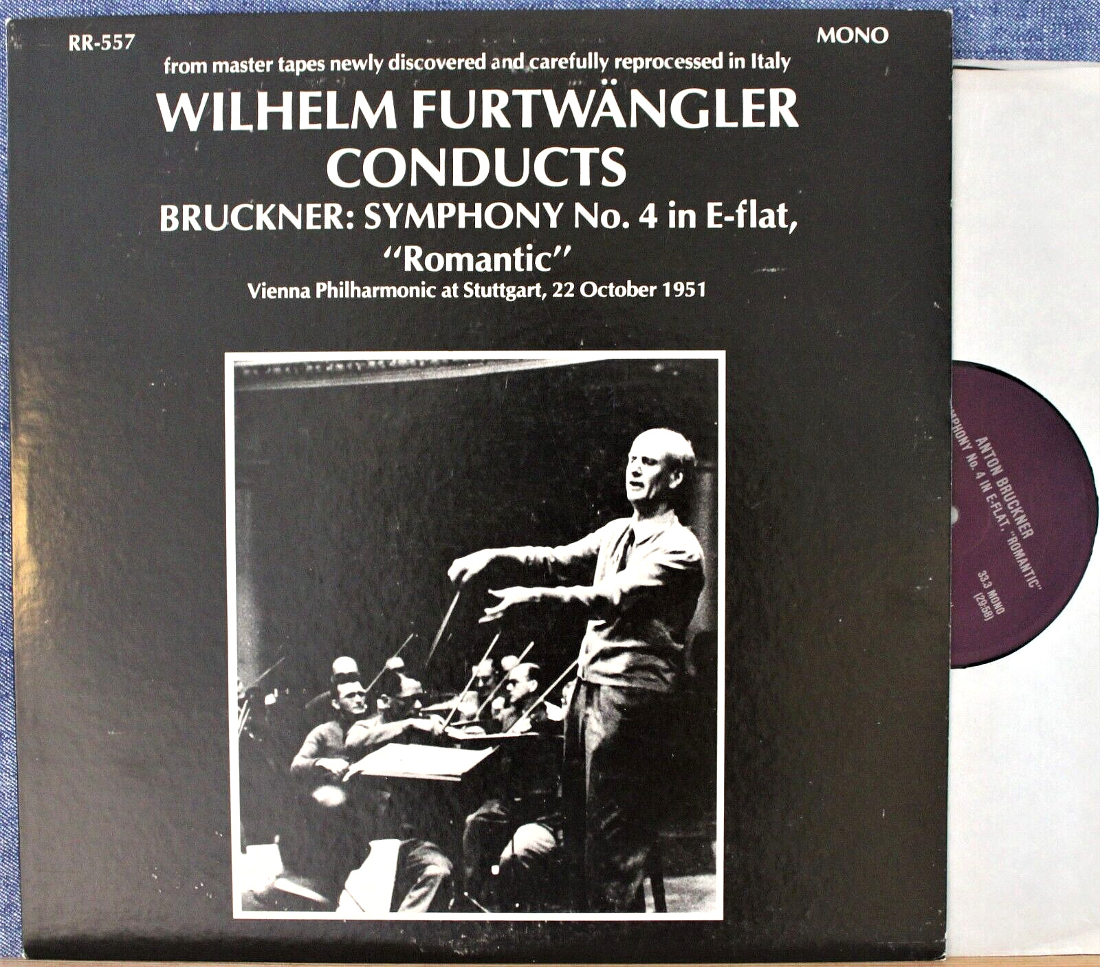 Furtwängler Bruckner (Symphony 4 live Stuttgart 1951) RR-557 NM