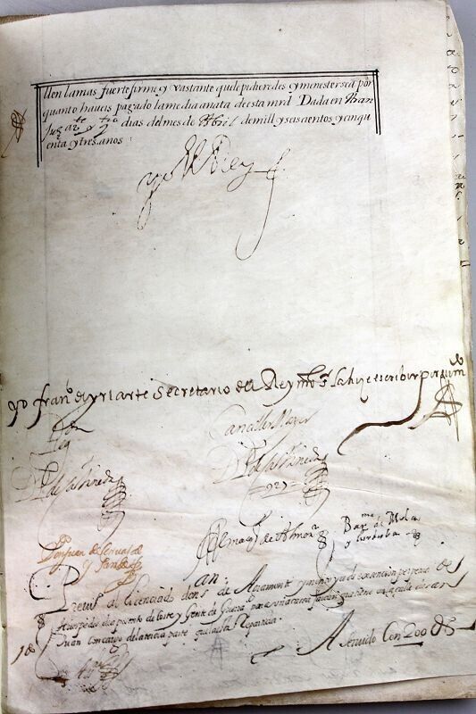 *SC*  INTERESTING LICENSE DOCUMENT SIGNED BY PHILLIP IV KING OF SPAIN 1653