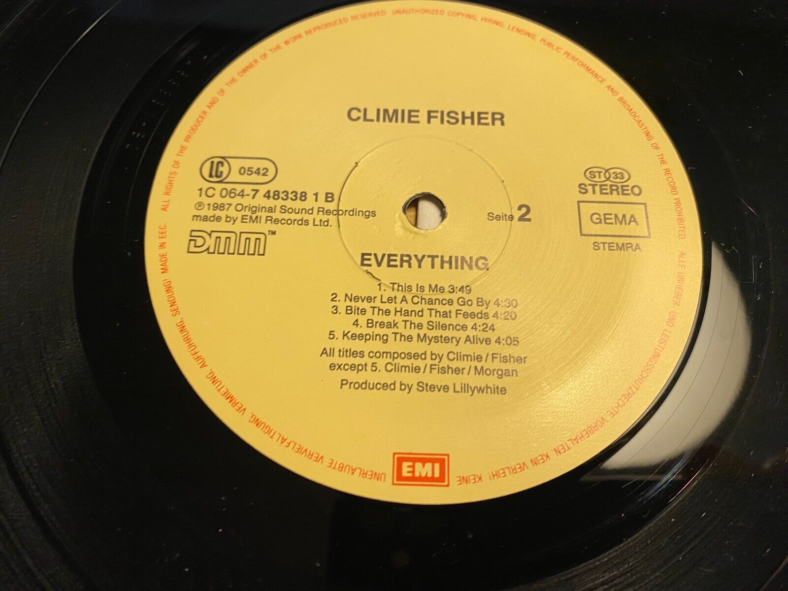 CLIMIE FISHER "EVERYTHING" EMI RECORDS 1987 10 TRACKS LP DUTCH PRESS DMM SCARCE*