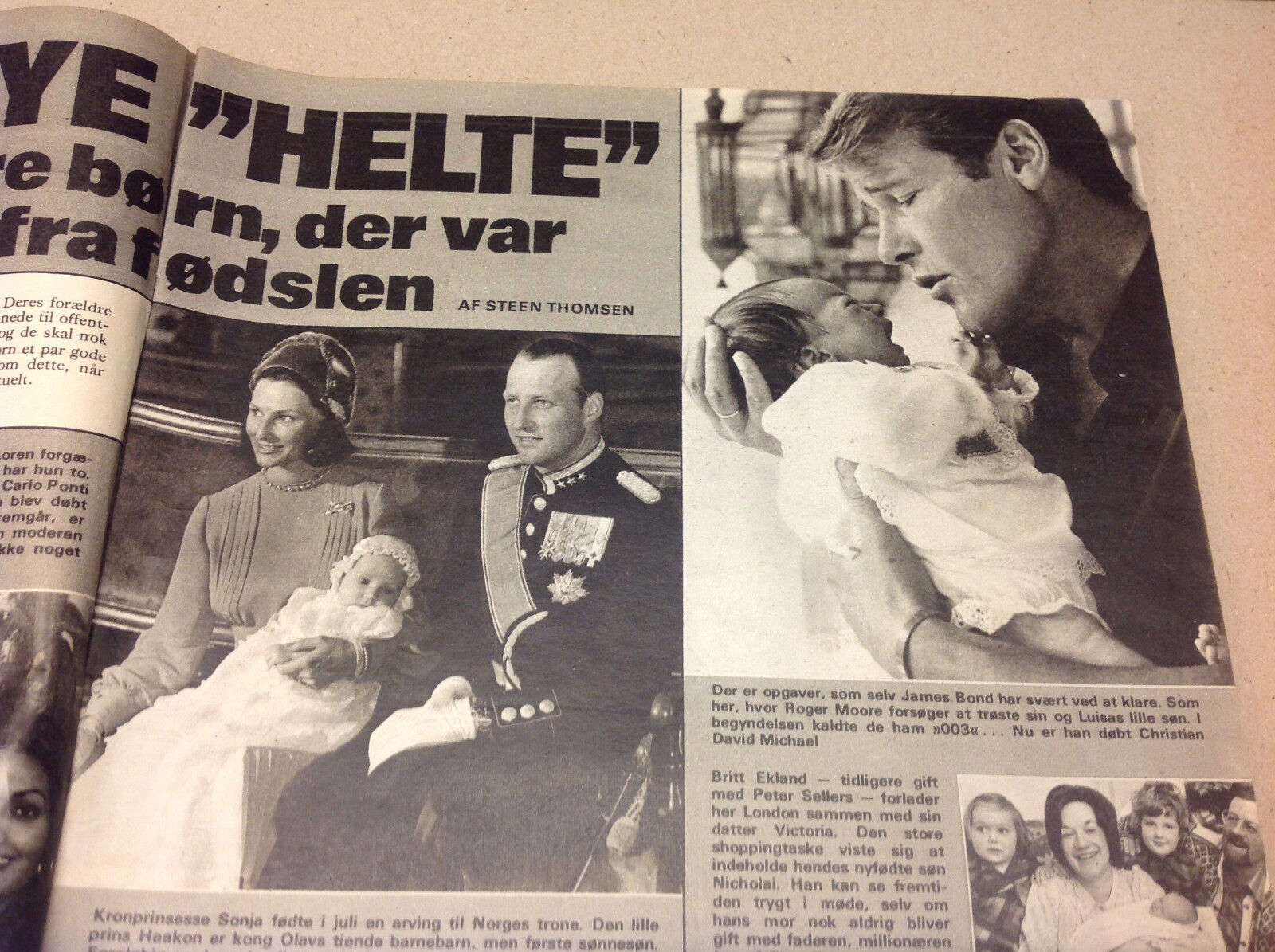 ANETTE KLINGENBERG +TONY CURTIS +ROGER MOORE INSIDE VINTAGE Danish Magazine 1974