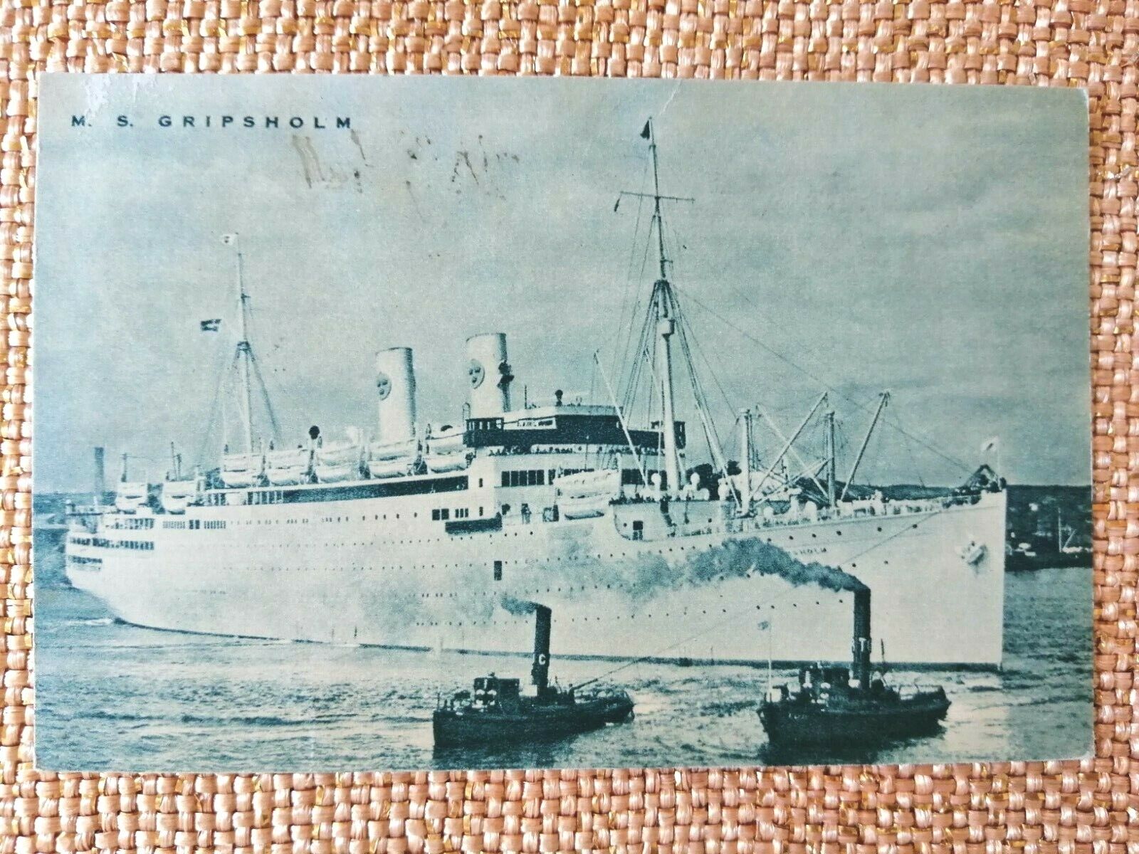 Vintage postcardSweden MSGripsholm-Swedish-American LineGothenborg1948