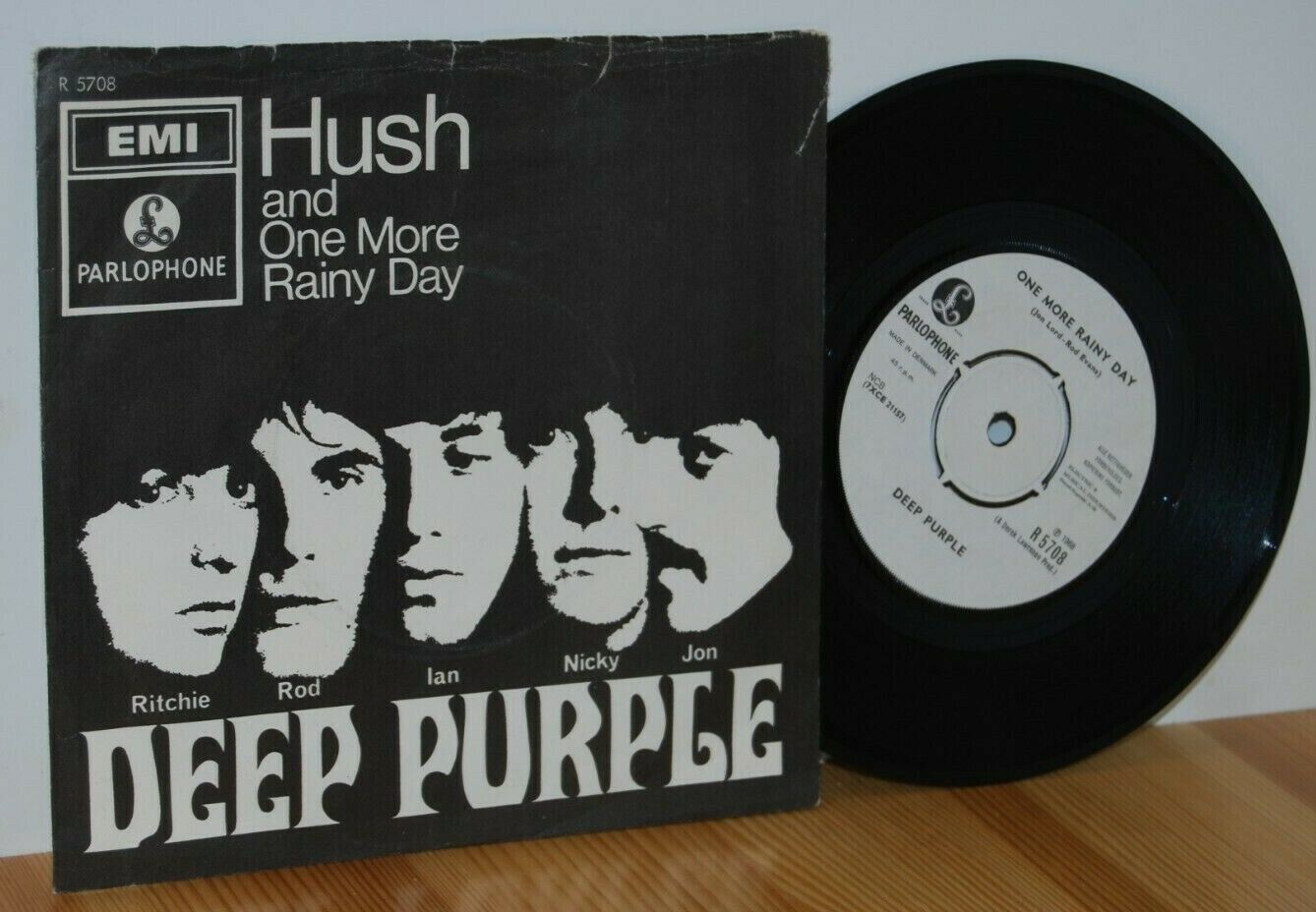 DEEP PURPLE Hush SUPER RARE Danish PROMO Picture Sleeve