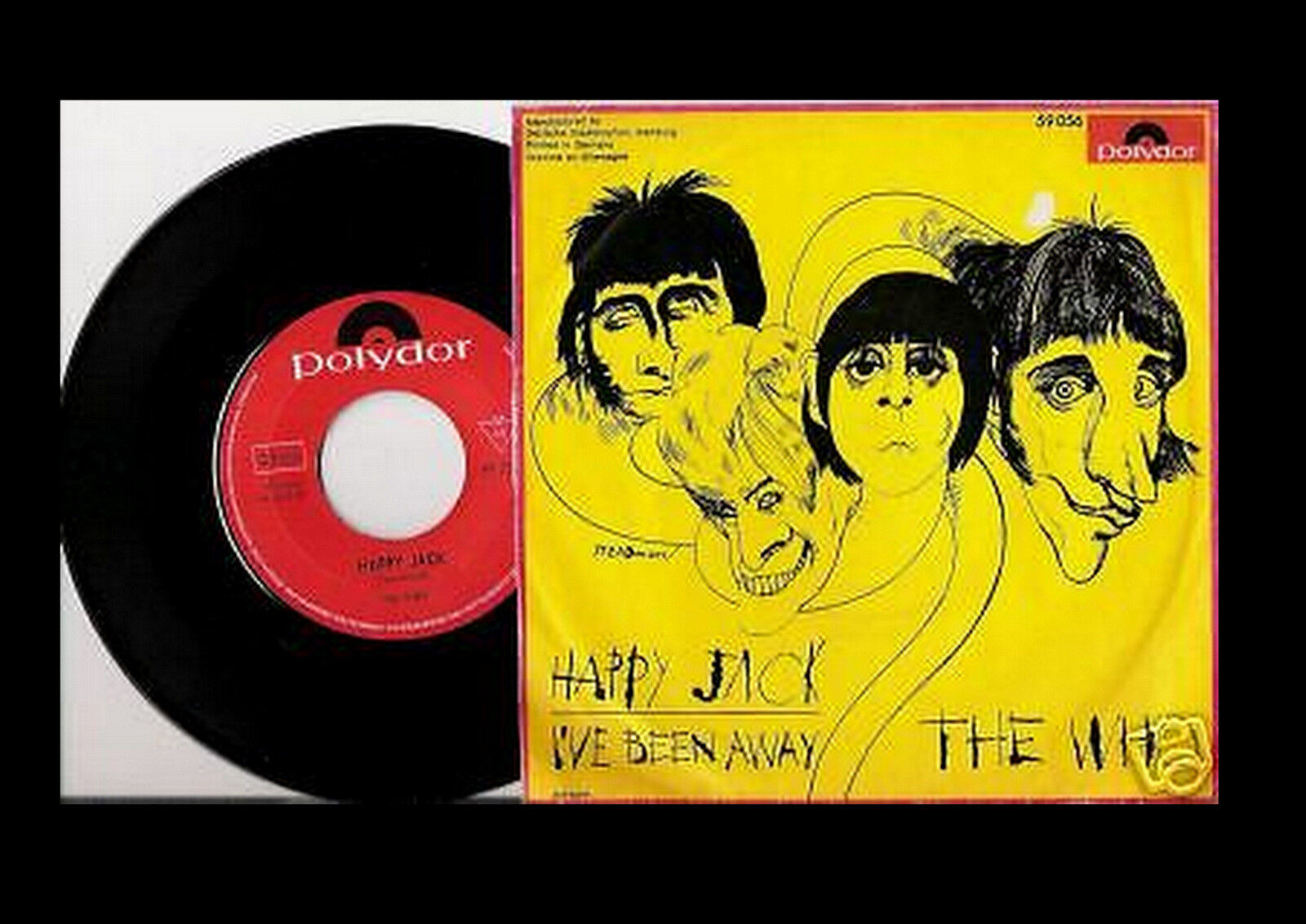 THE WHO HAPPY JACK  I`VE BEEN AWAY GERMAN 45+PS 1966 MOD FREAKBEAT HIGH NUMBERS