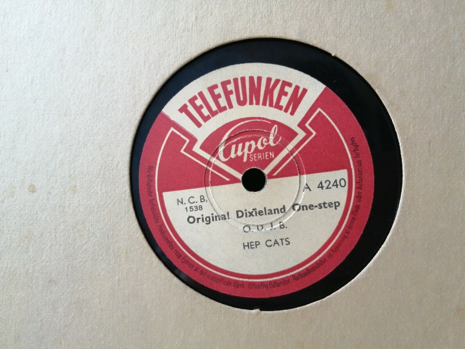 78 rpmHEP CATSWeary Blues /Original Dixieland One-Step Telefunken Cupol