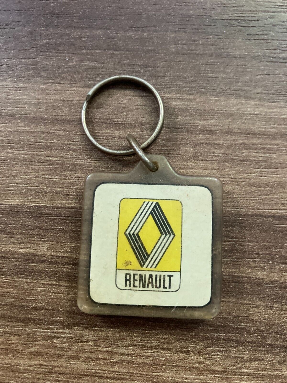 Vintage Renault Danish Plastic Keychain - Rare 1980s Car Dealership