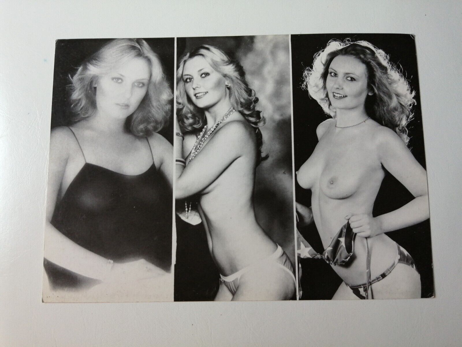 Vintage  English  model comp card from 1970s/1980sPamela Heaney