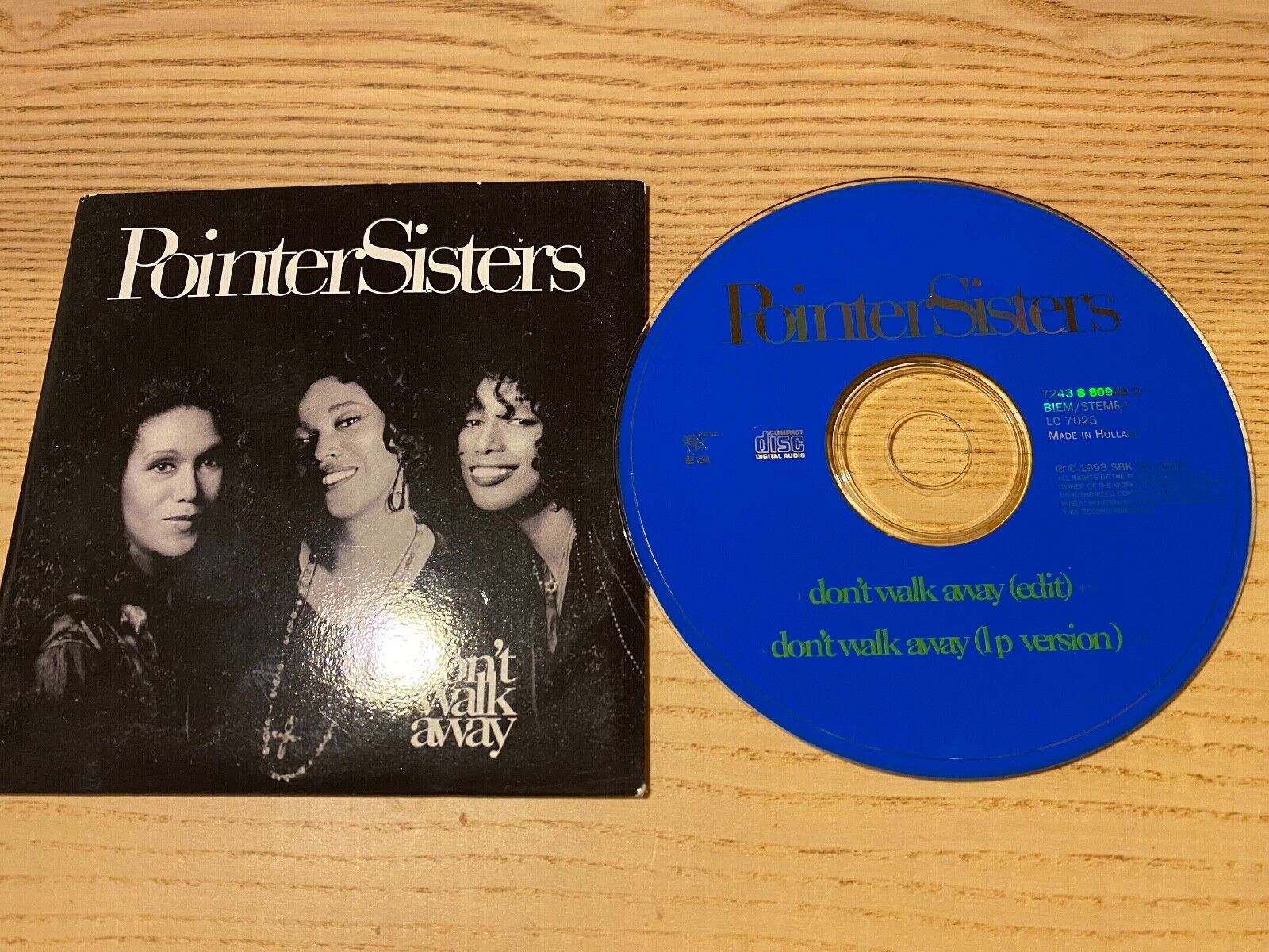 POINTER SISTERS "DON´T WALK AWAY" 2 TRACK CD SINGLE MINI LP CARD SLEEVE EG ´93