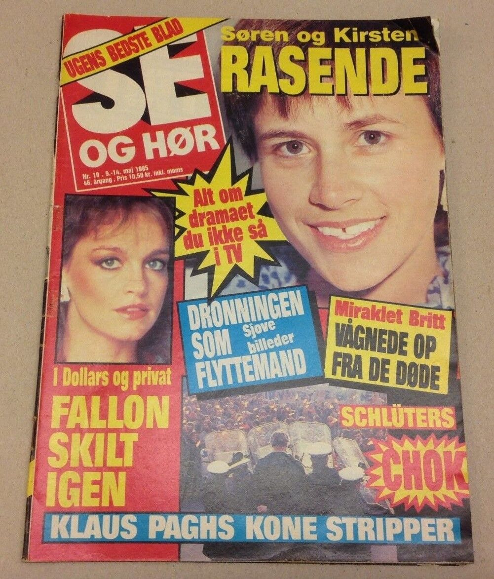 Pamela Sue Martin Fallon Colby Dynasty Vtg Danish Magazine 1985 "Se og Hoer"