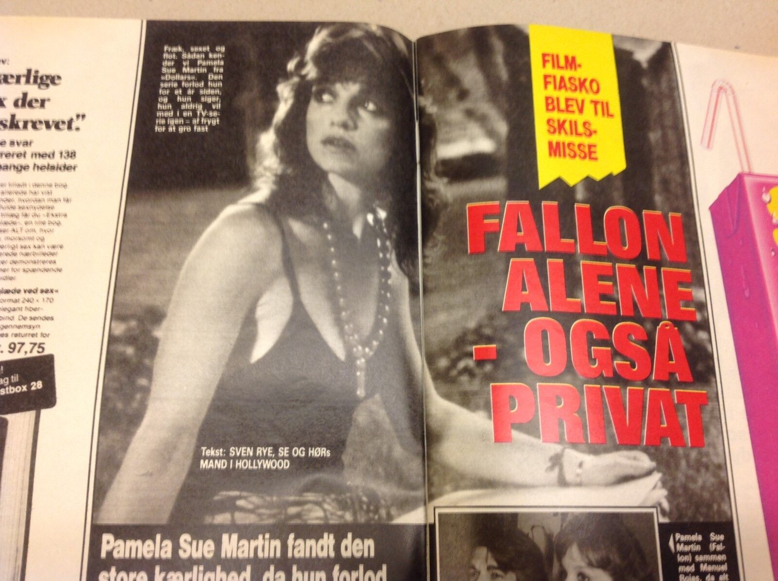 Pamela Sue Martin Fallon Colby Dynasty Vtg Danish Magazine 1985 "Se og Hoer"