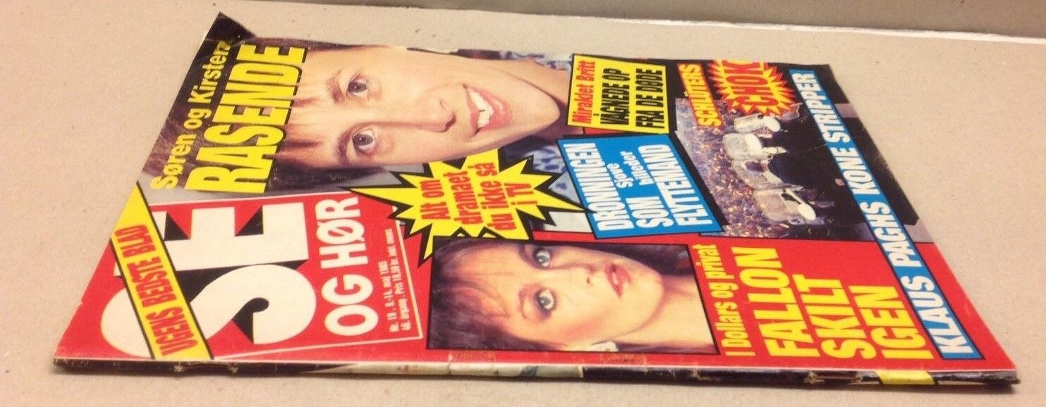 Pamela Sue Martin Fallon Colby Dynasty Vtg Danish Magazine 1985 "Se og Hoer"