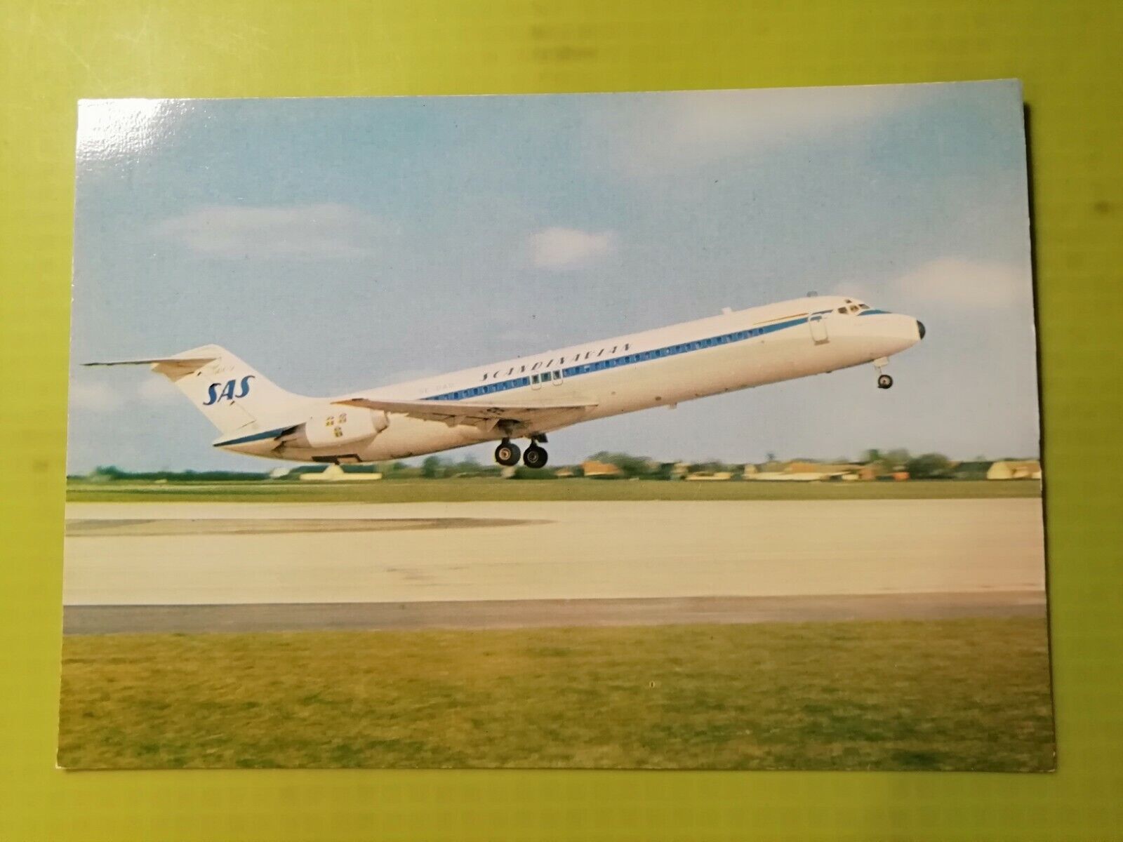 Aviation Postcard Scandinavian Airlines SASSuper DC-9 JetlinerUnposted