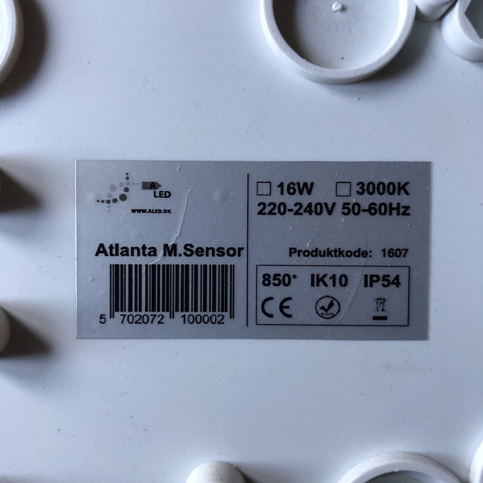 Atlanta 16W LED ceiling lamp transformer 3000lm 33cm microwave sensor round