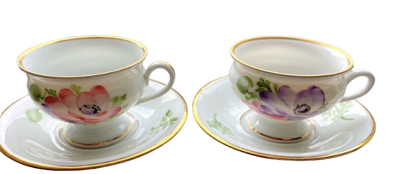 Set of 4 SETS:  Porcelain Demitasse Cup Set