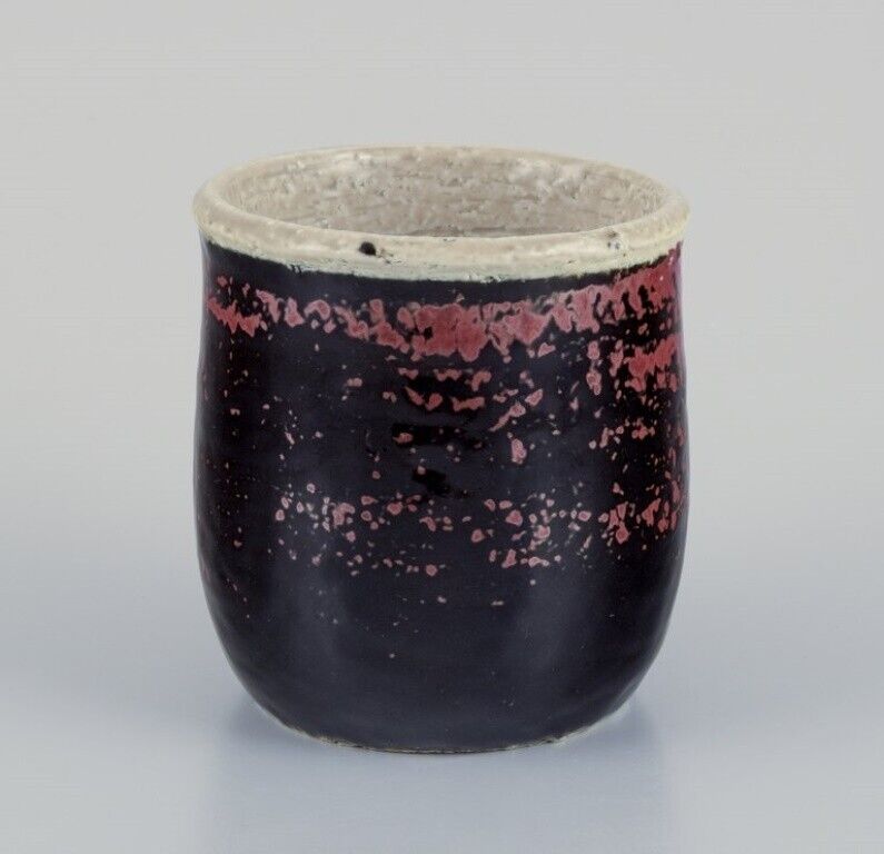 Sylvia Leuchovius  for Rörstrand Ceramic vase with dark-toned glaze