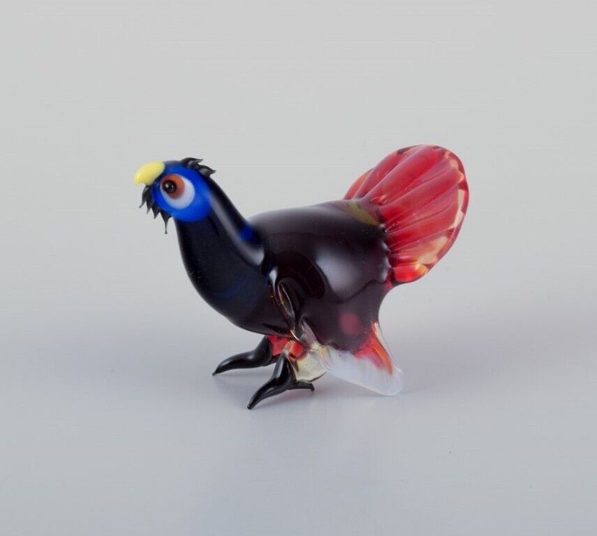 Murano Italy Collection of four miniature glass bird figurines