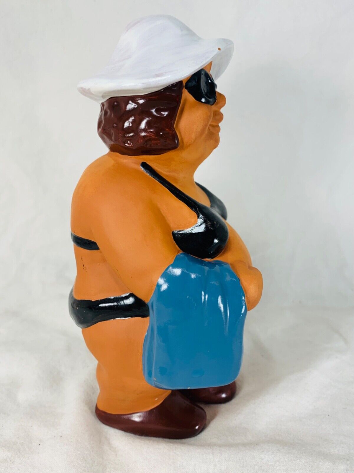 Vintage Rolf Berg ceramic funny beach beauty figurine 18cm tall Sweden