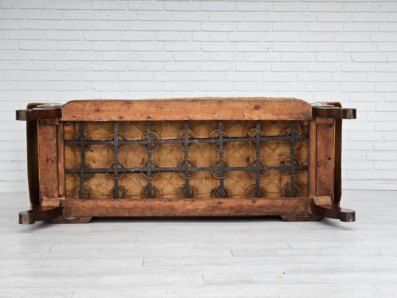 1930s Danish 2 seater sofa ash wood original condition