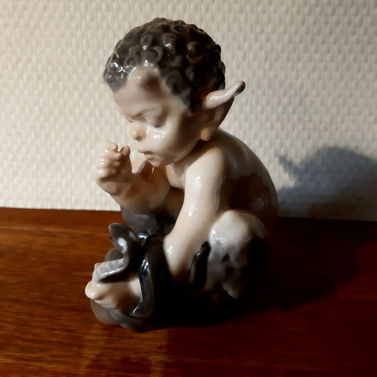 FAUN with SNAKE # 1712 by Chr Thomsen for ROYAL COPENHAGEN 1962