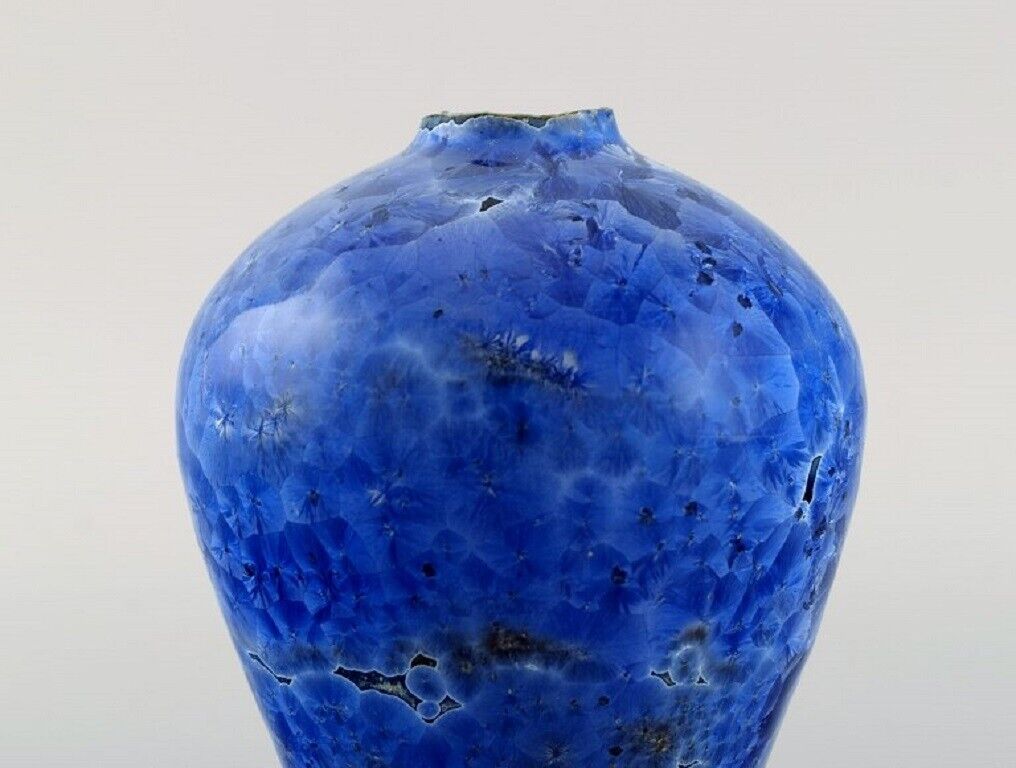 Eli Keller (b 1942) Sweden Unique vase in glazed stoneware 21st C