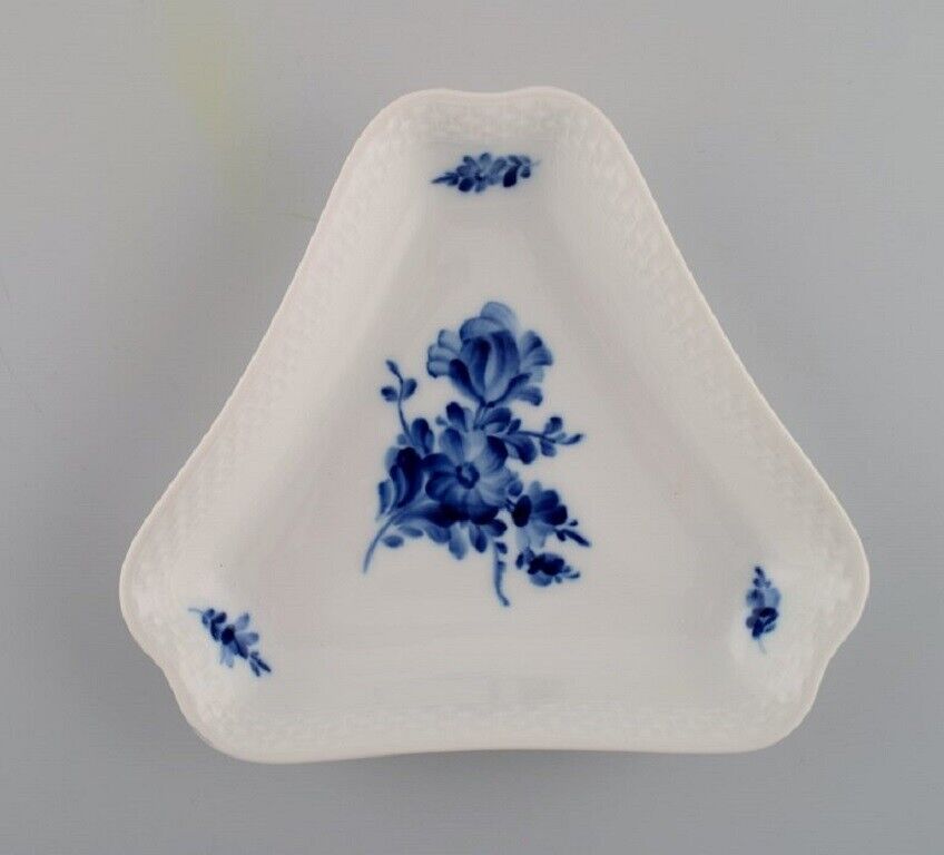 Royal Copenhagen Blue Flower Braided triangular dish Model number 10/8278