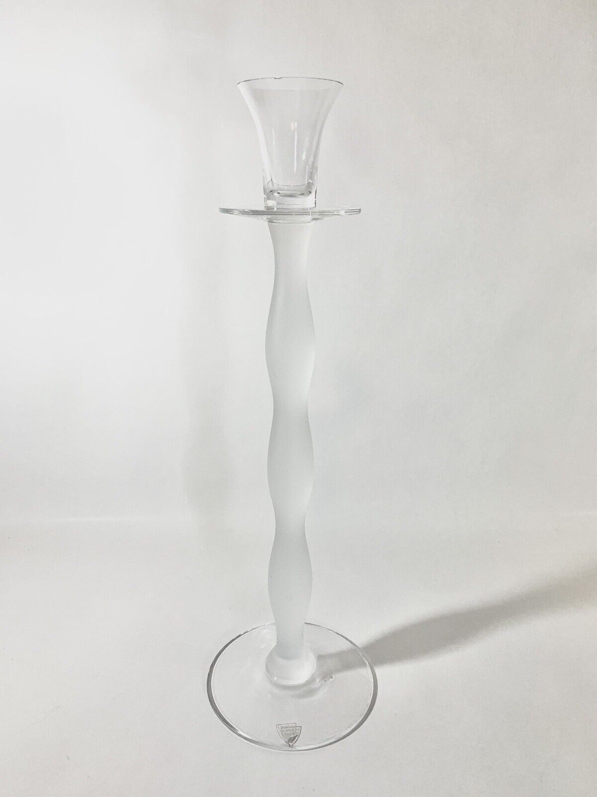 Orrefors Celeste Anne Nilsson White Clear Candle Holder 37 cm 145 inch