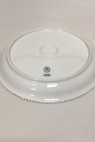 Royal Copenhagen White Flora Danica Pearl Round tray No 3566