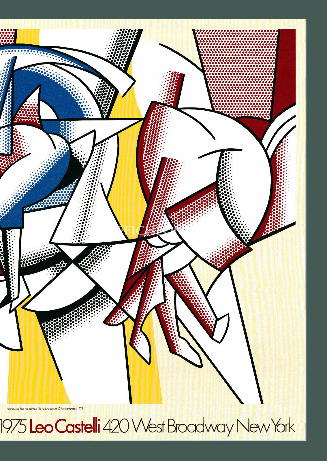 Roy Lichtenstein 'Red Horseman' 1975 Original Exhibition Poster Print