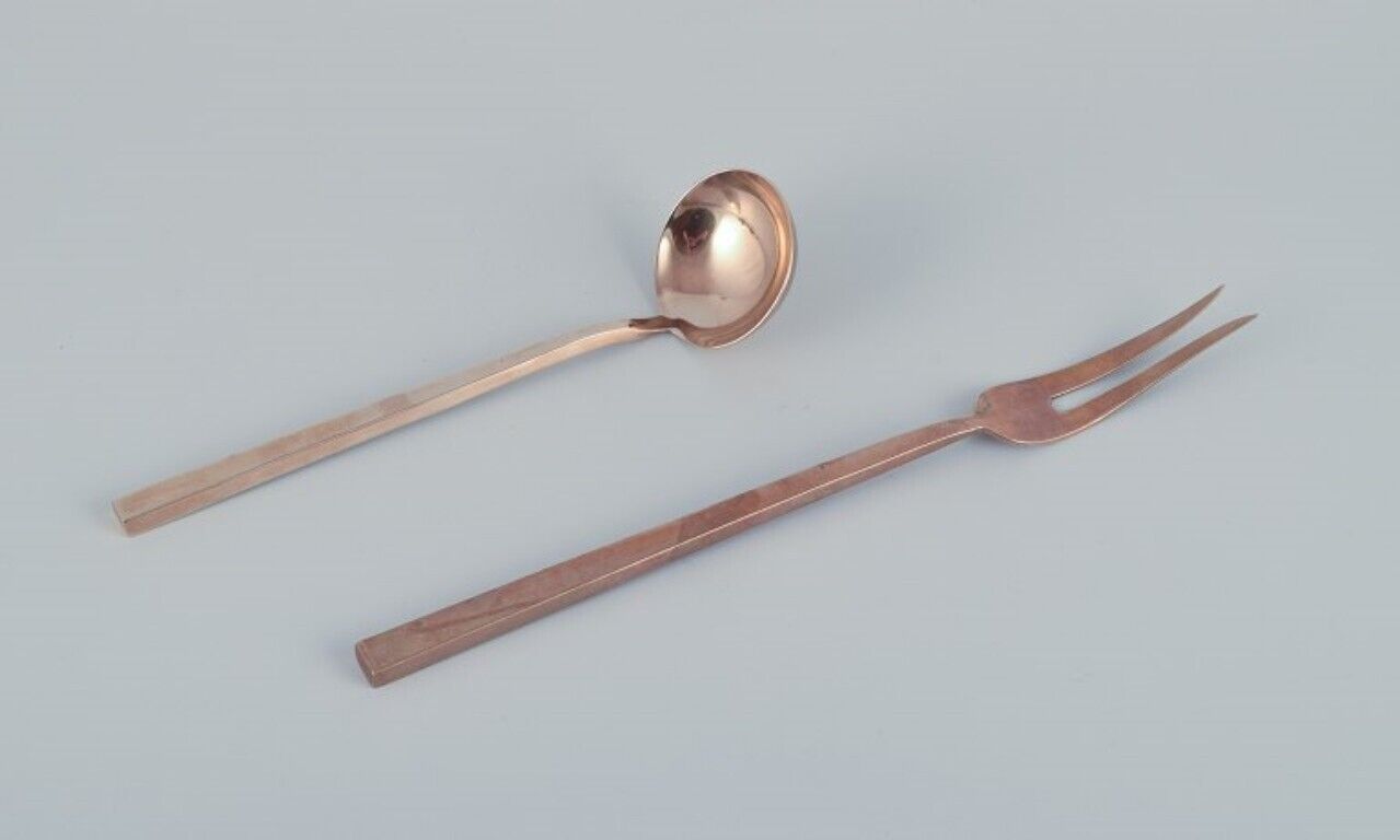 Sigvard Bernadotte 'Scanline' cutlery Complete dinner service in brass