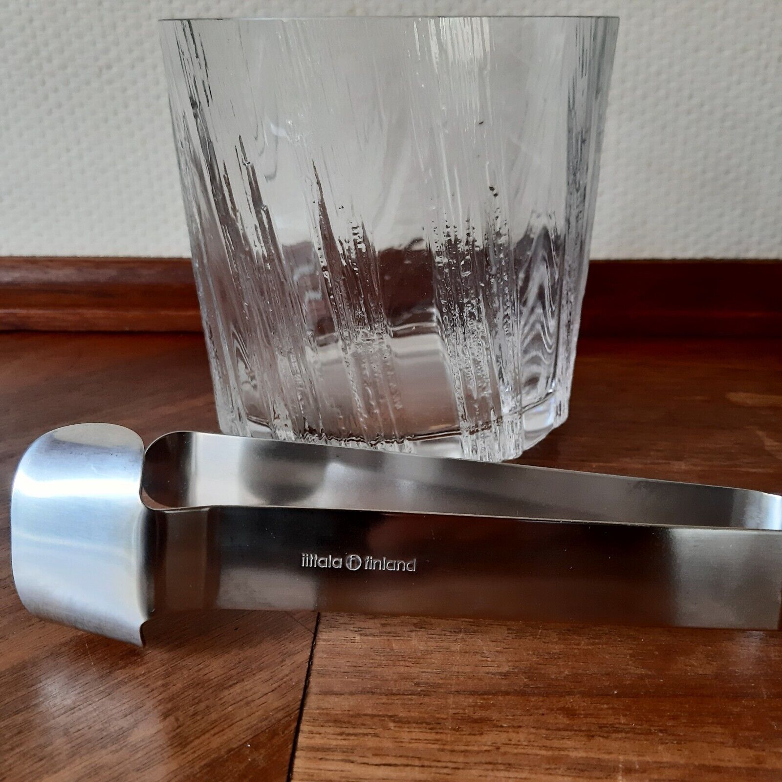 KUURA Ice Bucket with Ice Tong by Tapio Wirkkala for IITTALA Finland Box