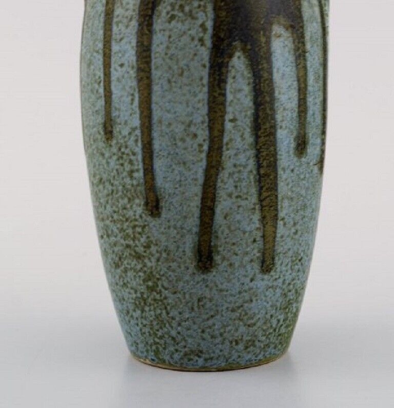 Denbac France Vase with handles in glazed ceramic 1940's