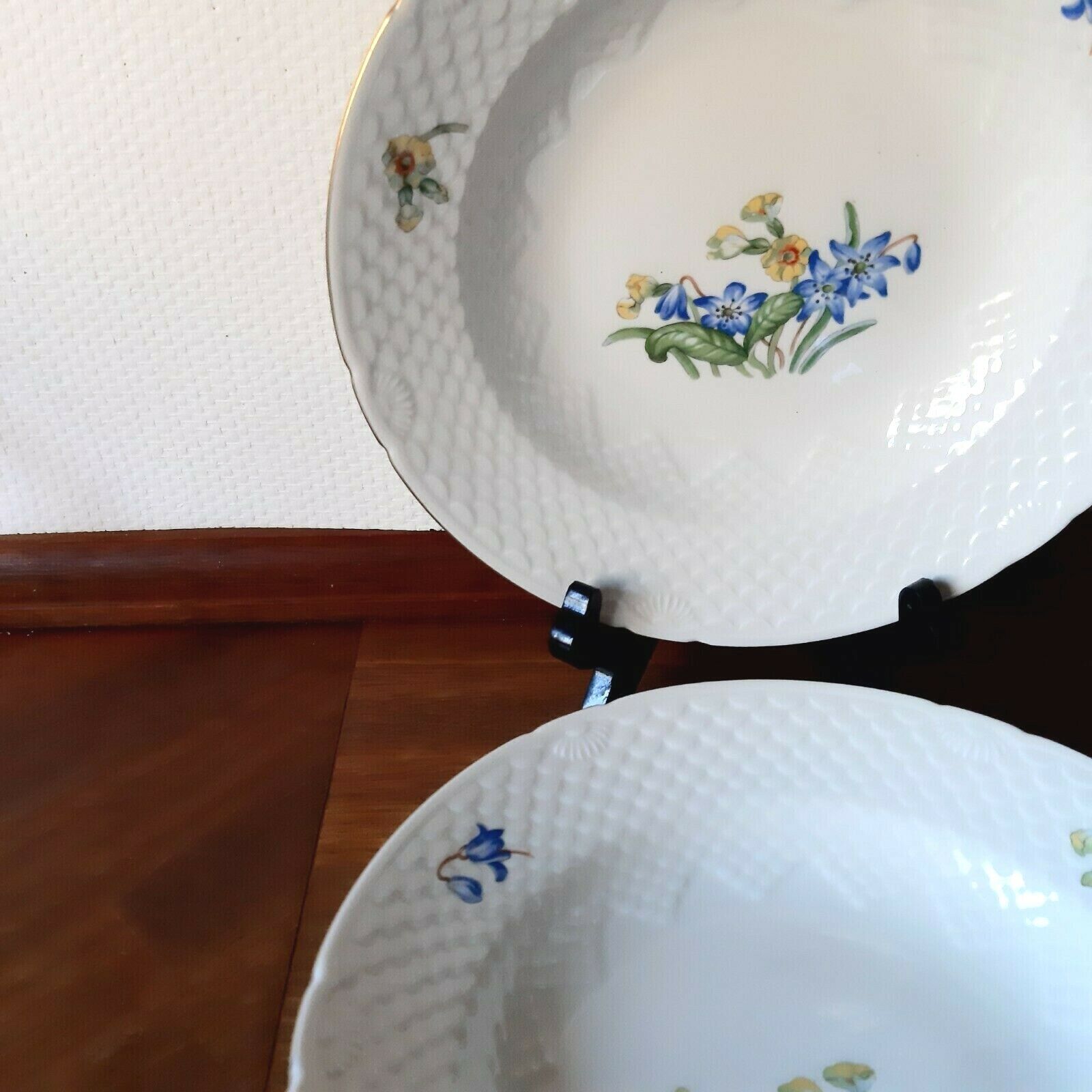 2 x SOUP plates NJAL Bing  Grondahl Royal Copenhagen 1st Exclusive FDB Decor