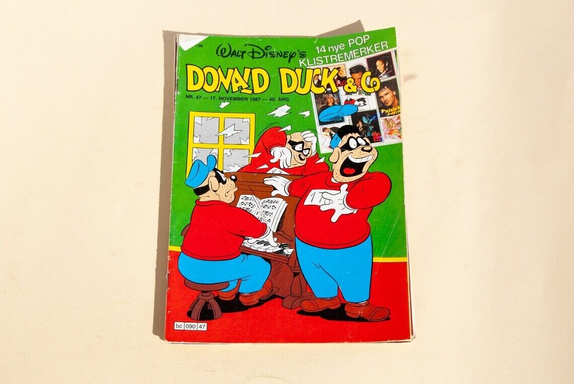 Lot of 3 - 1987 Donald Donald Comic Books - Norwegian - Beagle Boys  Walt Disney