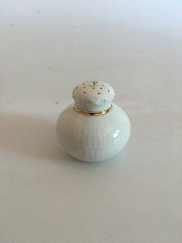 Royal Copenhagen Tradition White Half Lace with Gold Pepper Shaker No 711