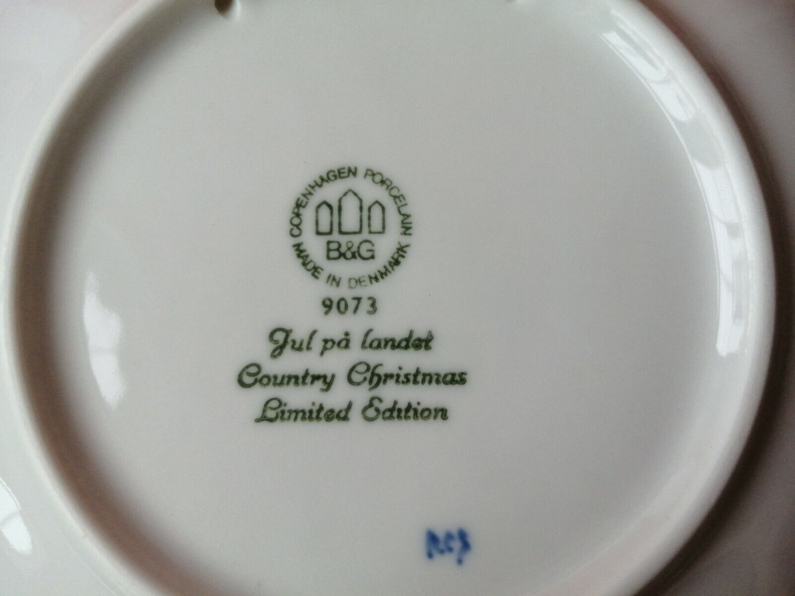 Bing  Grondahl Christmas plate 1973 " Country Christmas"Unused in box