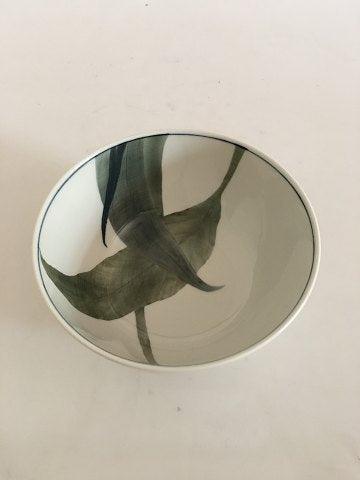 Royal Copenhagen Modern Bowl with Green Leaf Motif by Andy CT?