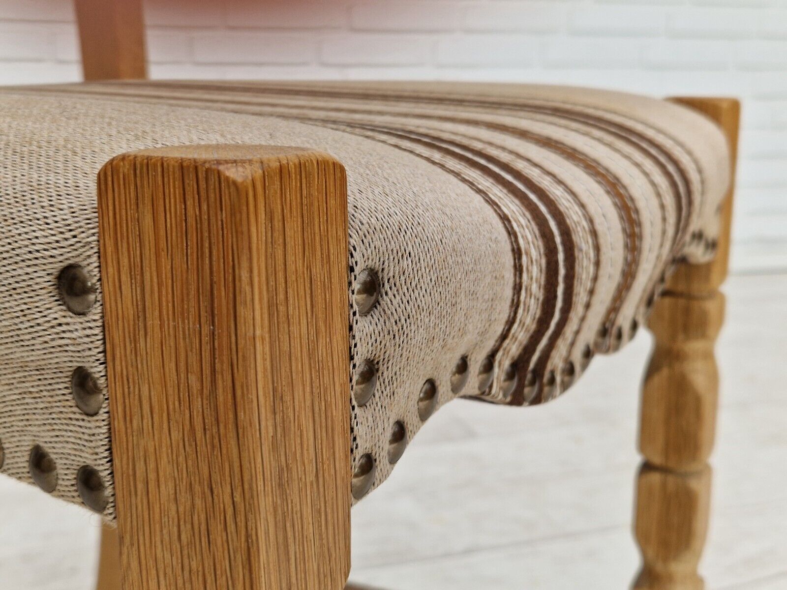 1970s Danish design dinning set of table and four chairs oak wood wool